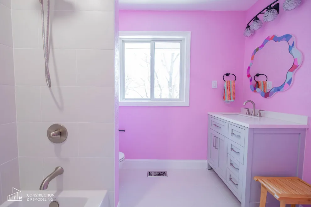 Blush Bathroom Renovation by LFM Construction & Remodeling - Photo 3