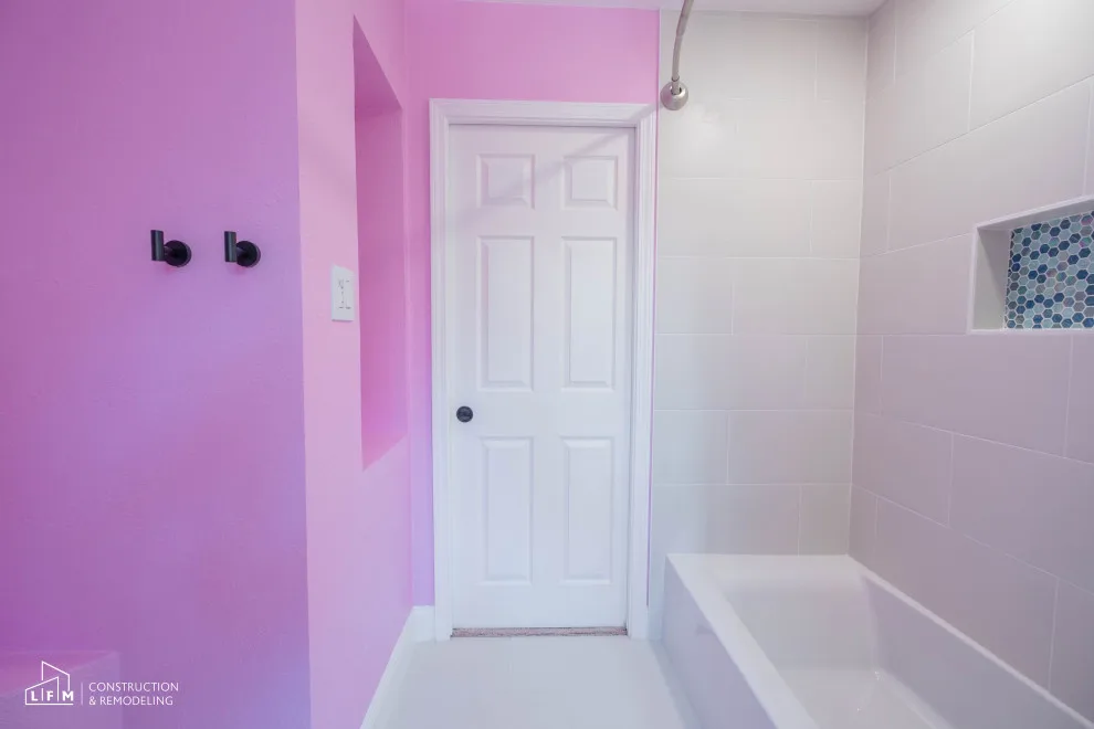 Blush Bathroom Renovation by LFM Construction & Remodeling - Photo 2