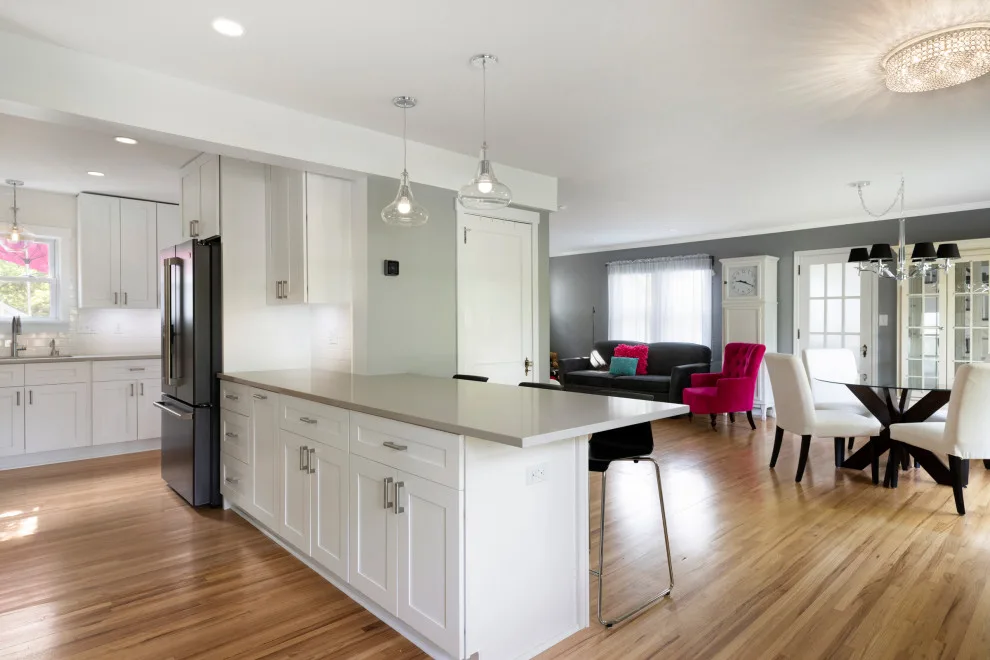 Kitchen with Pink Doors by Prima Construction - Photo 3