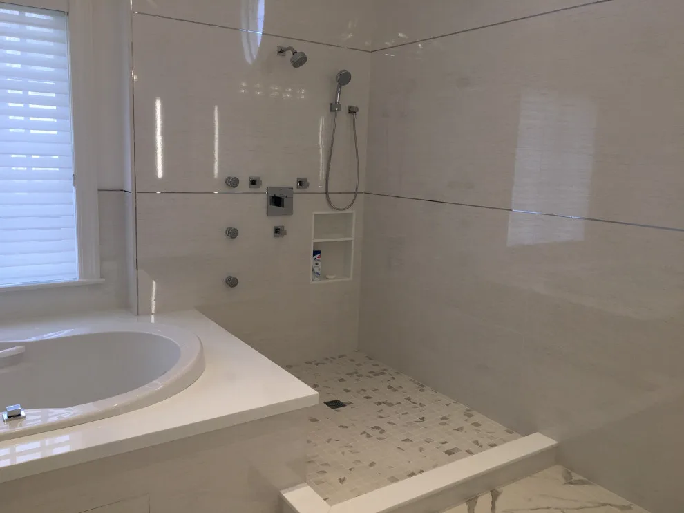 Stunning Stone Bathroom by K & M Flooring-Renovations Inc. - Photo 9
