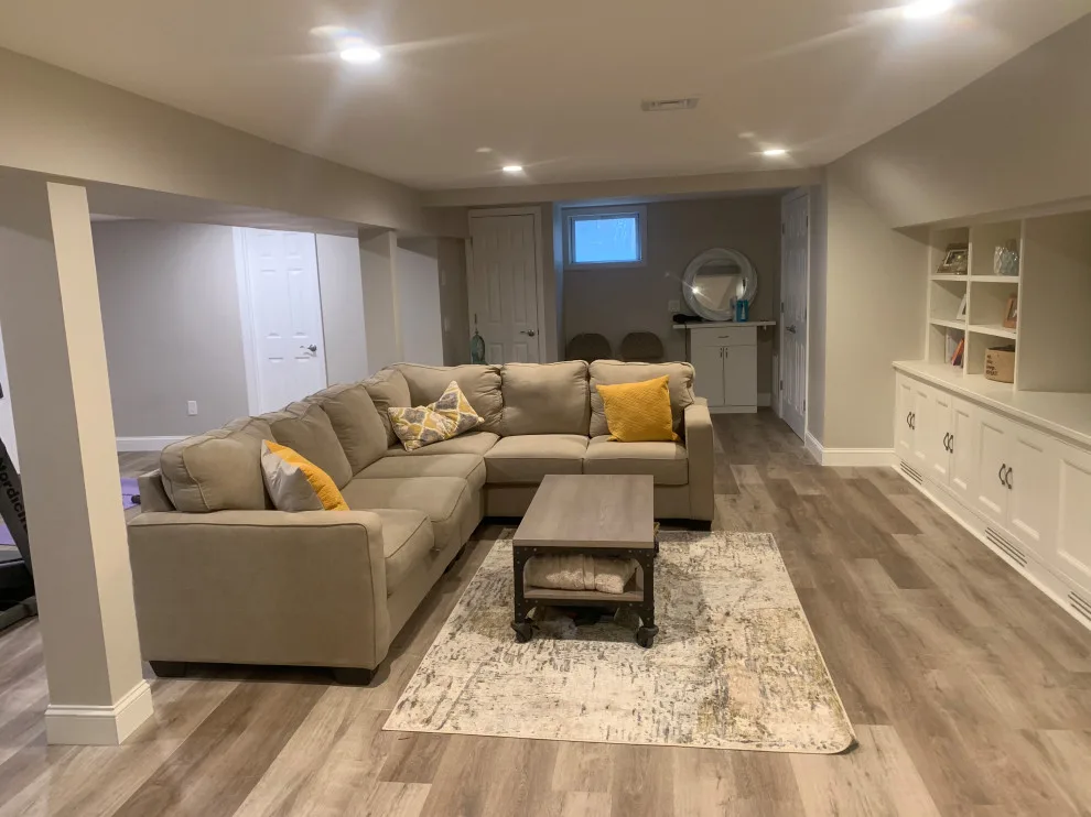 Basement Renovation with Integrated Storage by K & M Flooring-Renovations Inc. - Photo 2