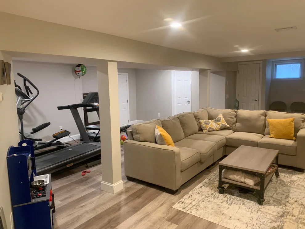 Basement Renovation with Integrated Storage by K & M Flooring-Renovations Inc. - Photo 7