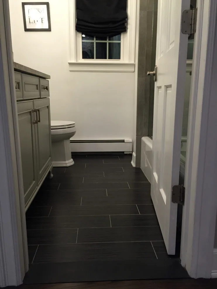 Stunningly Daring Bathroom Makeover by K & M Flooring-Renovations Inc. - Photo 4