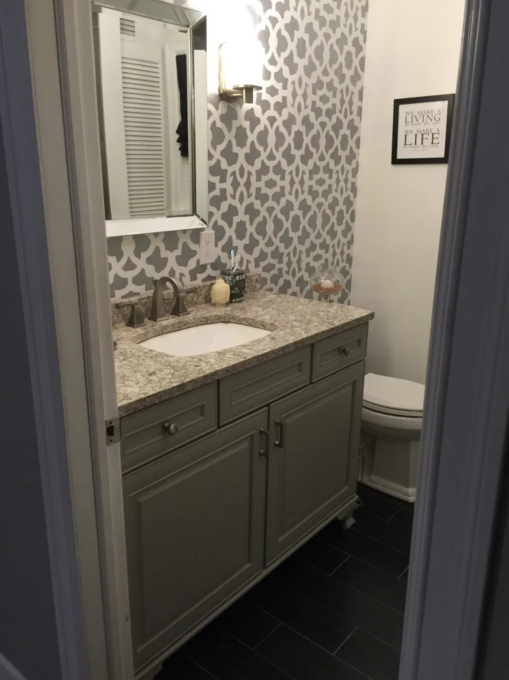 Stunningly Daring Bathroom Makeover by K & M Flooring-Renovations Inc. - Photo 6