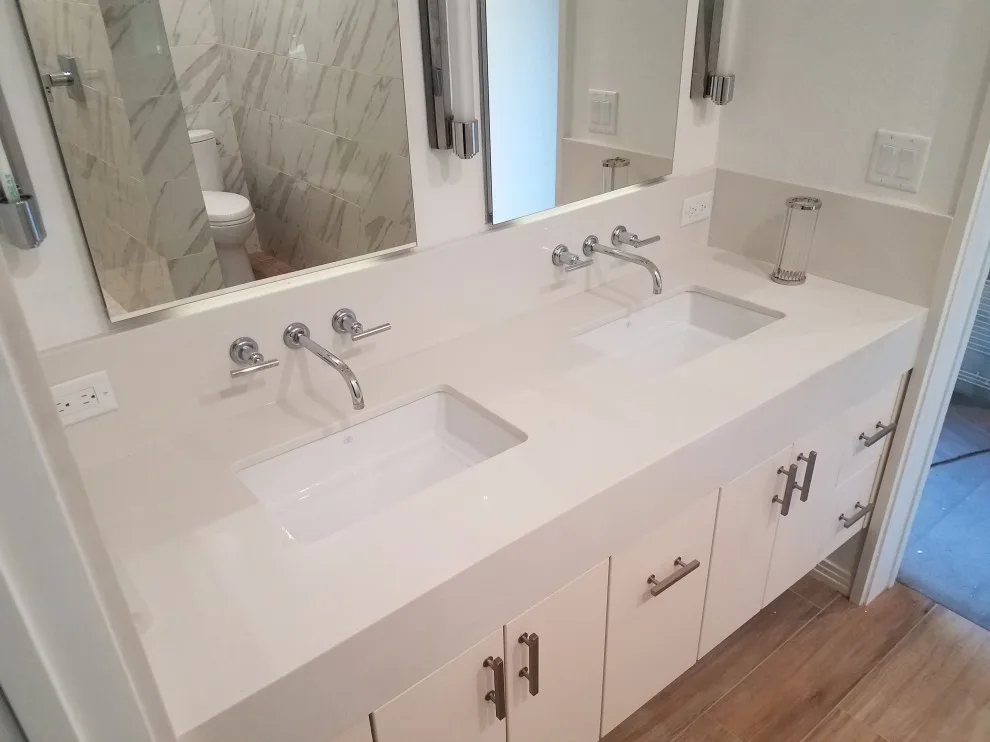 Quartz Bath Suite with Shower Enclosure, Vanity, and Countertops by HomRem LLC - Photo 3