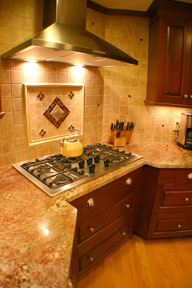 Cherry Kitchen with Raised Panels by Kitchens By Herzenberg - Photo 3