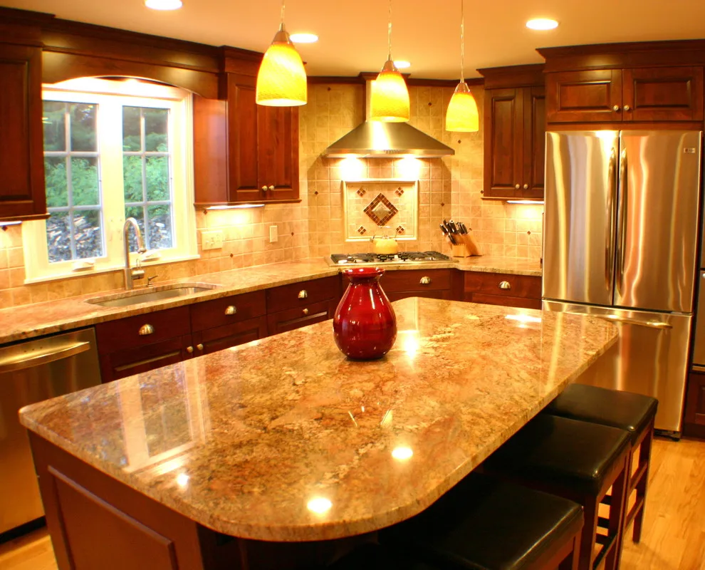 Cherry Kitchen with Raised Panels by Kitchens By Herzenberg - Photo 4