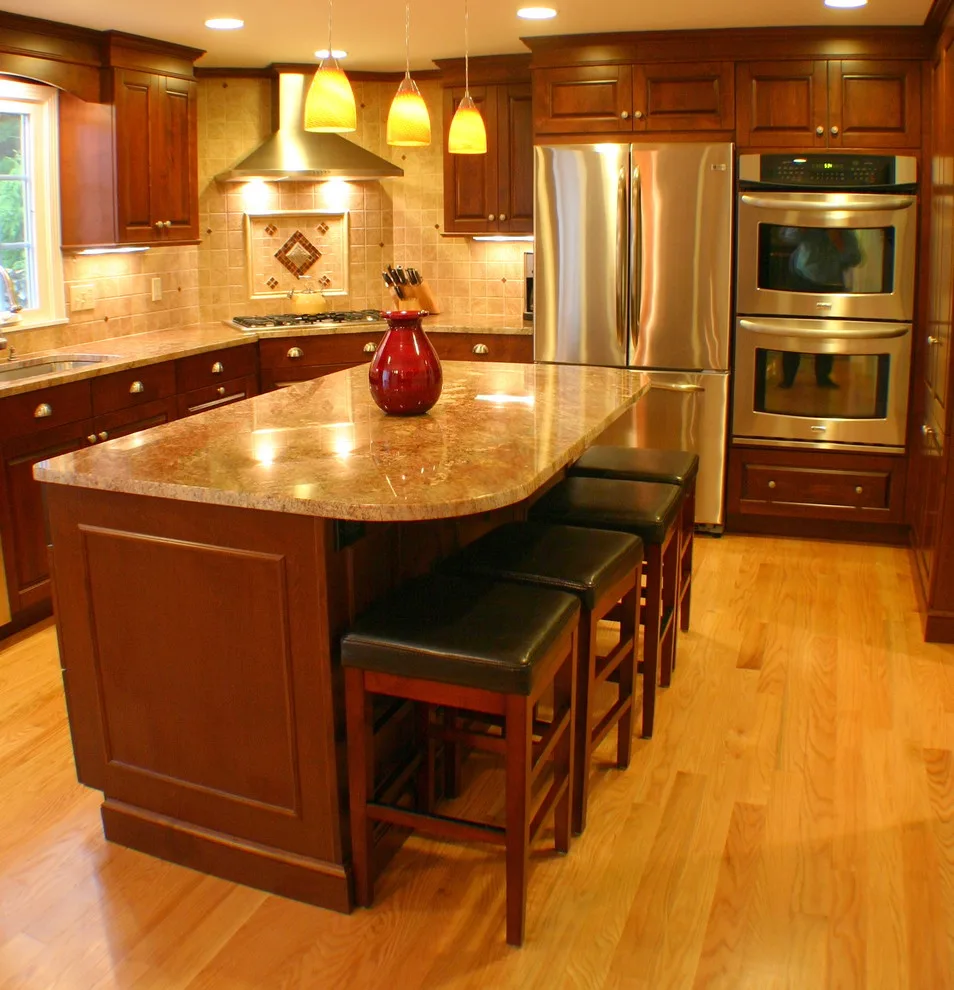 Cherry Kitchen with Raised Panels by Kitchens By Herzenberg - Photo 5