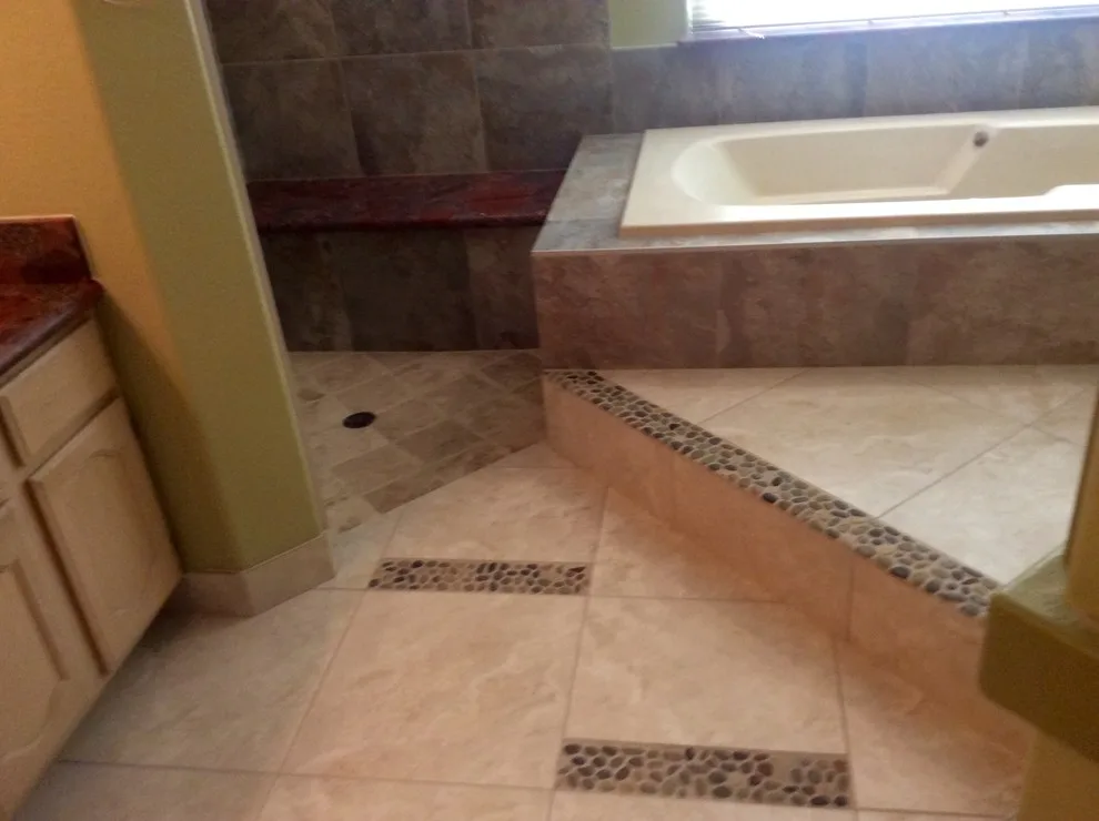 Crimson Stone Bathroom Renovation by Amos Tile LV - Photo 4