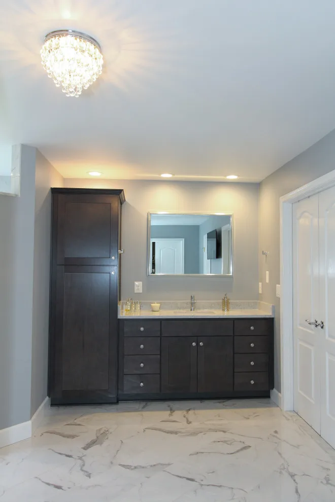 Reisterstown Elegant Sauna and Marble Master Bathroom by Taylor Made Custom Contracting Inc. - Photo 3