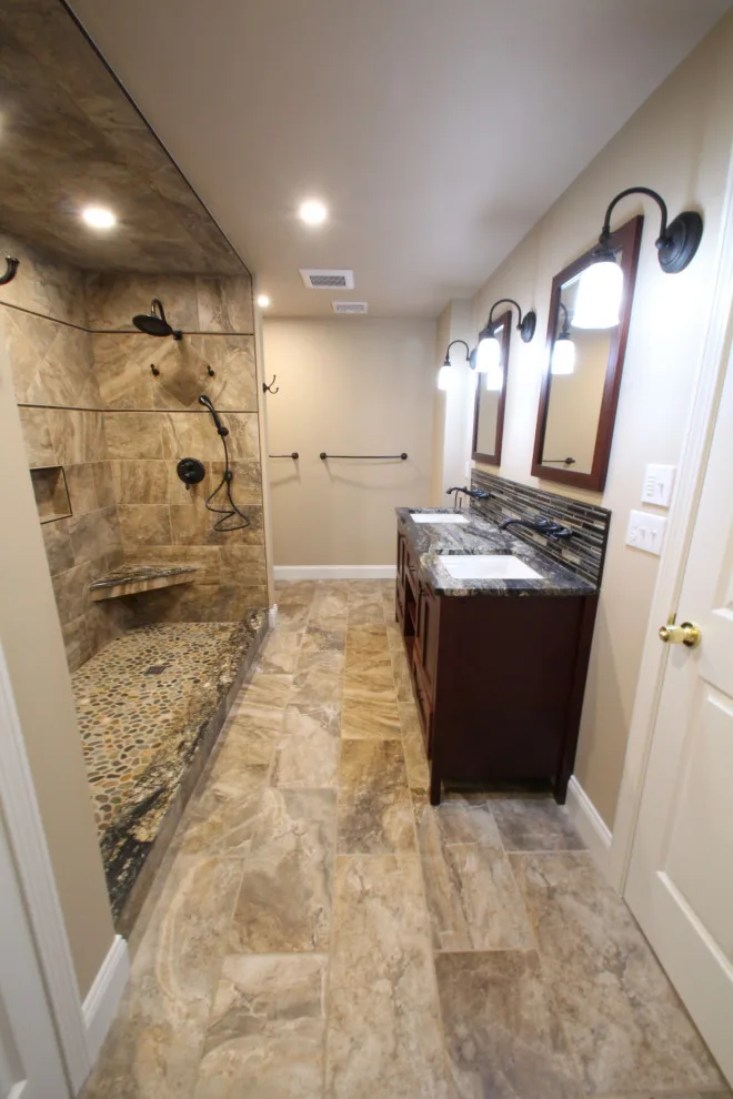 Traditional Bathroom Renovation with Double Vanity by Dan Martin Construction LLC - Photo 5
