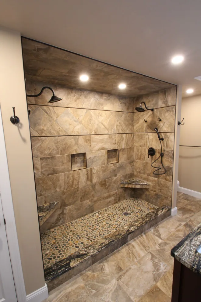 Traditional Bathroom Renovation with Double Vanity by Dan Martin Construction LLC - Photo 6