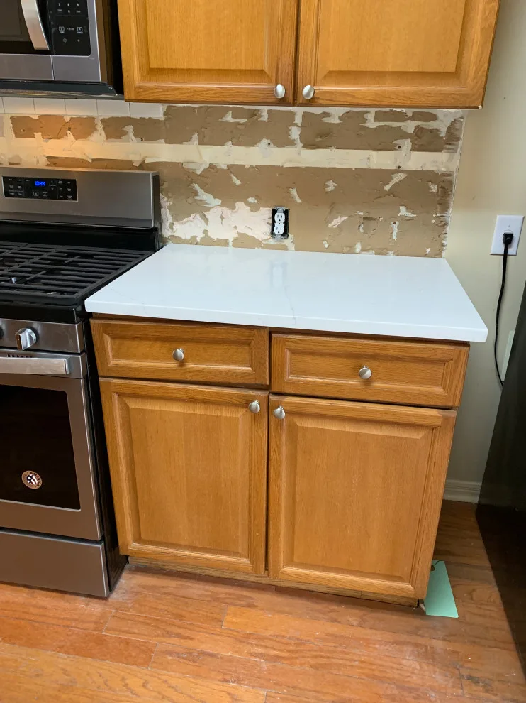 Roma Q Quartz Alabaster Photo Documentation Before, During, and After by GNS Custom Stoneworks - Photo 5