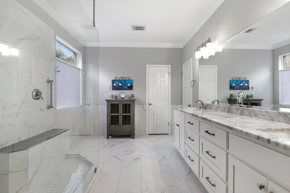 Round Rock Transitional Master Bathroom Renovation by Round Rock Restoration - Photo 9