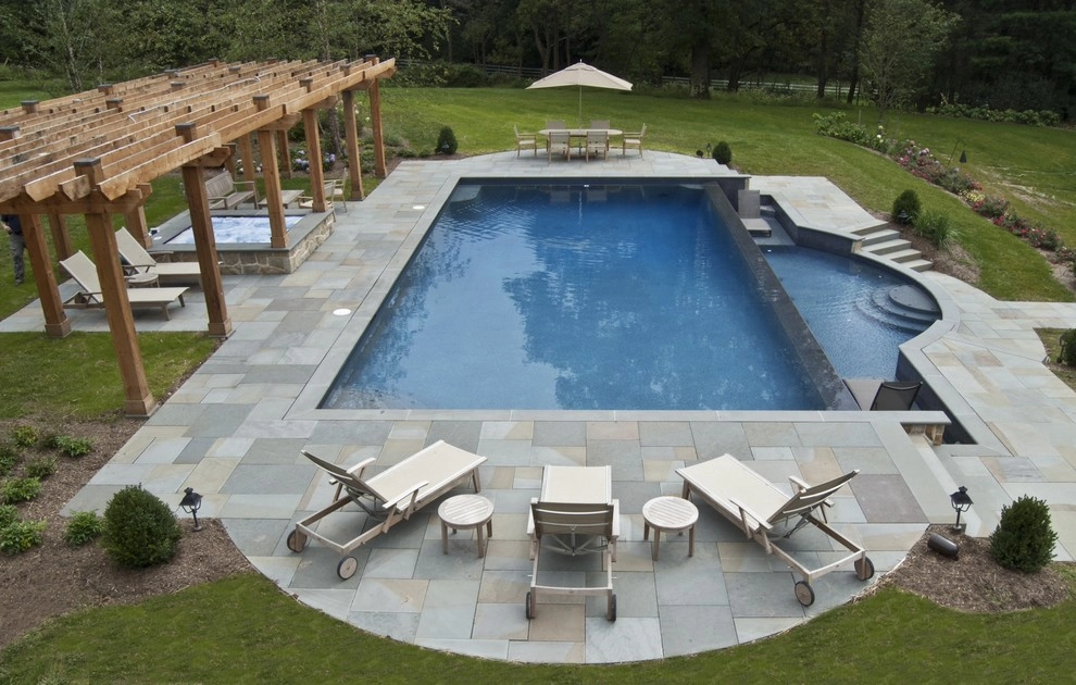 Infinity Edge Pool and Patio by Bosenberg And Company Landscape Architects - Photo 2