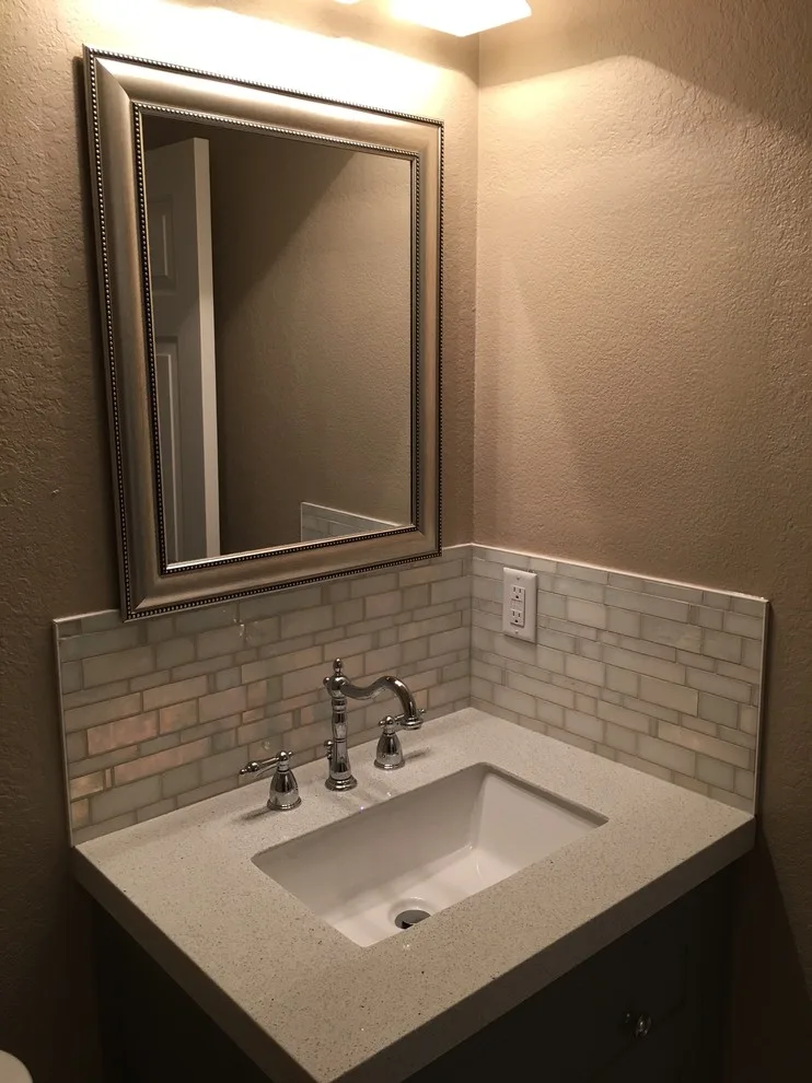 Compact Bathroom Renovation - White Star/Metropolis Pearl by Trend Transformations Of Sarasota - Photo 3