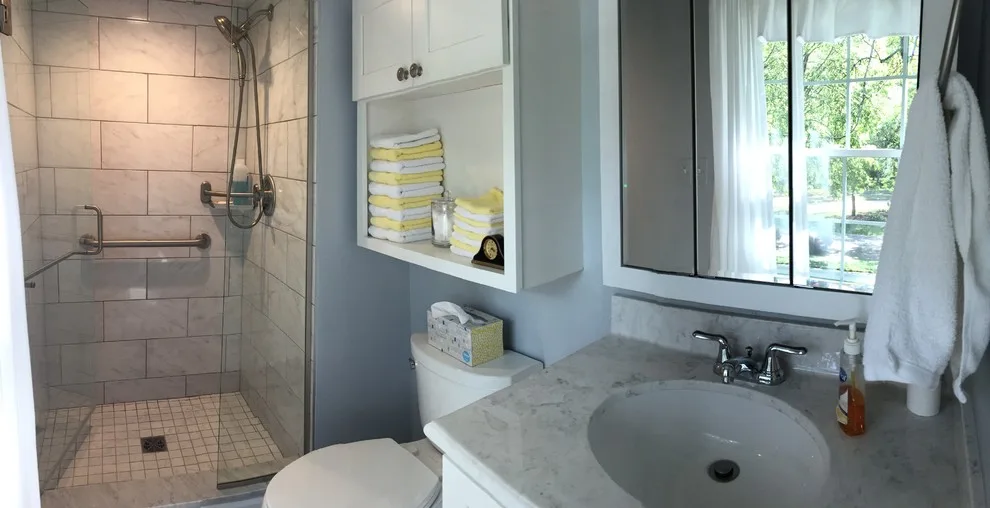 Compact Sterling Heights Bathroom Makes a Bold Impression by Kopke Remodeling & Design - Photo 23