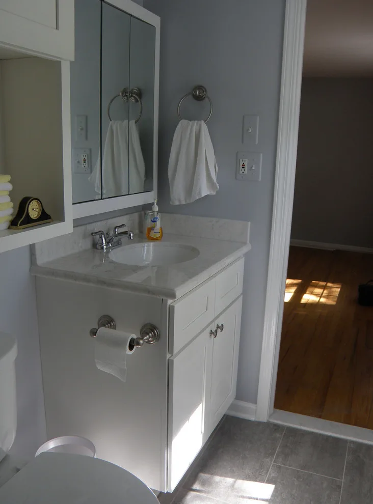 Compact Sterling Heights Bathroom Makes a Bold Impression by Kopke Remodeling & Design - Photo 17