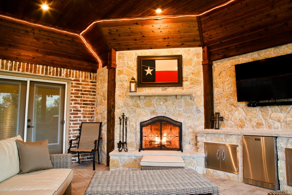 Heath, TX - Outdoor Kitchen, Cabana, Fireplace by Dallas Outdoor Kitchens & Hardscape - Photo 2