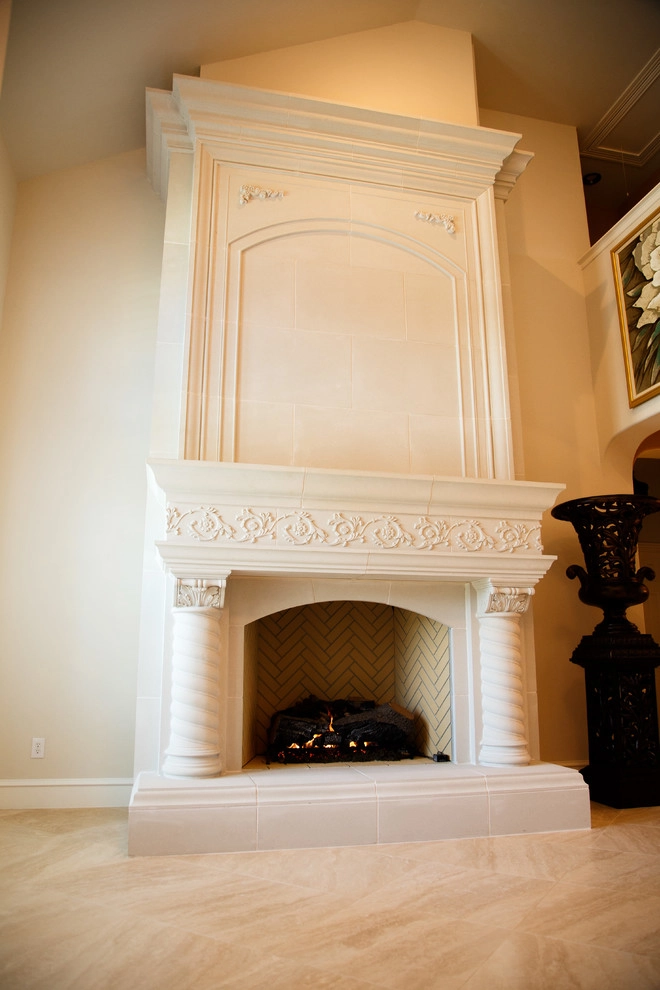 Cast Stone Fireplace - Frisco TX by Dallas Outdoor Kitchens & Hardscape - Photo 3