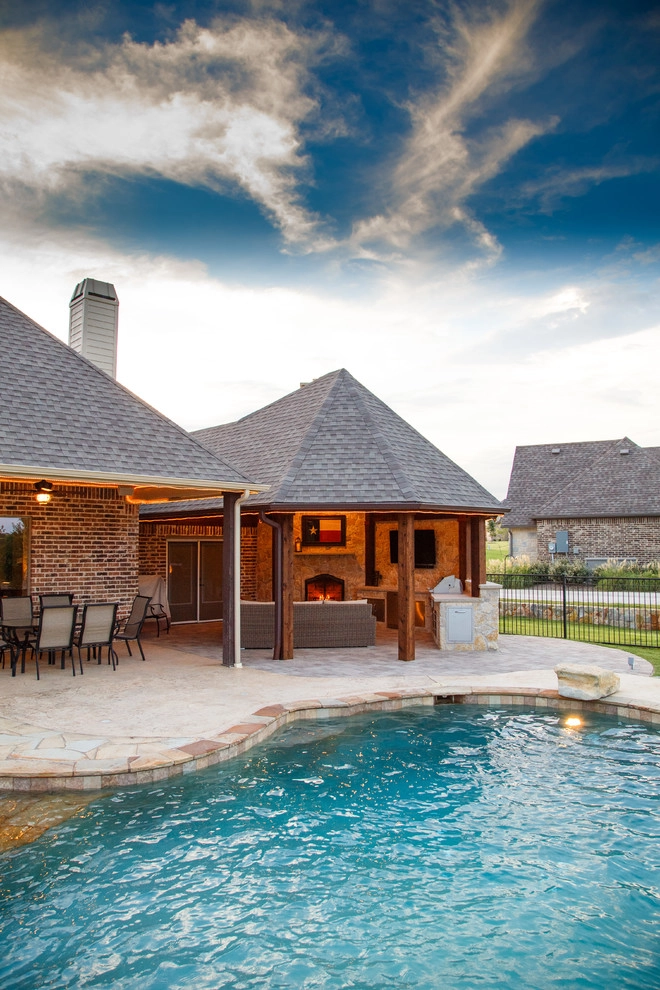 Heath, TX - Outdoor Kitchen, Cabana, Fireplace by Dallas Outdoor Kitchens & Hardscape - Photo 7