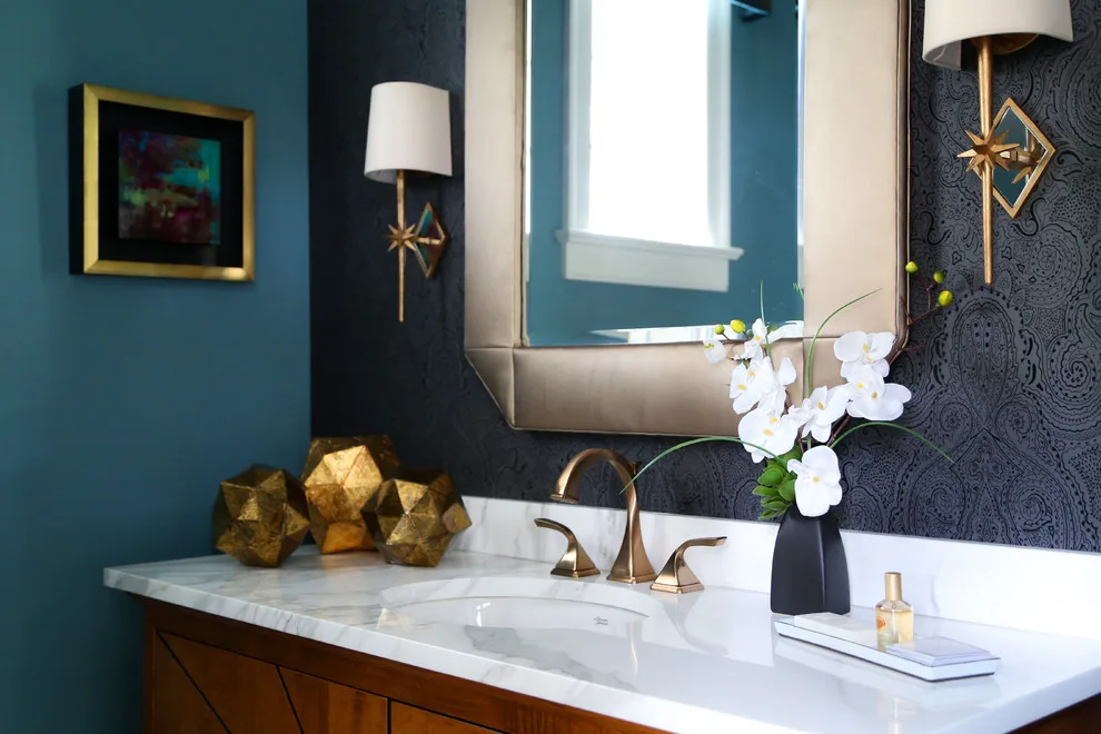 Elegant Powder Room on Penn by Compass Design, LLC - Photo 6