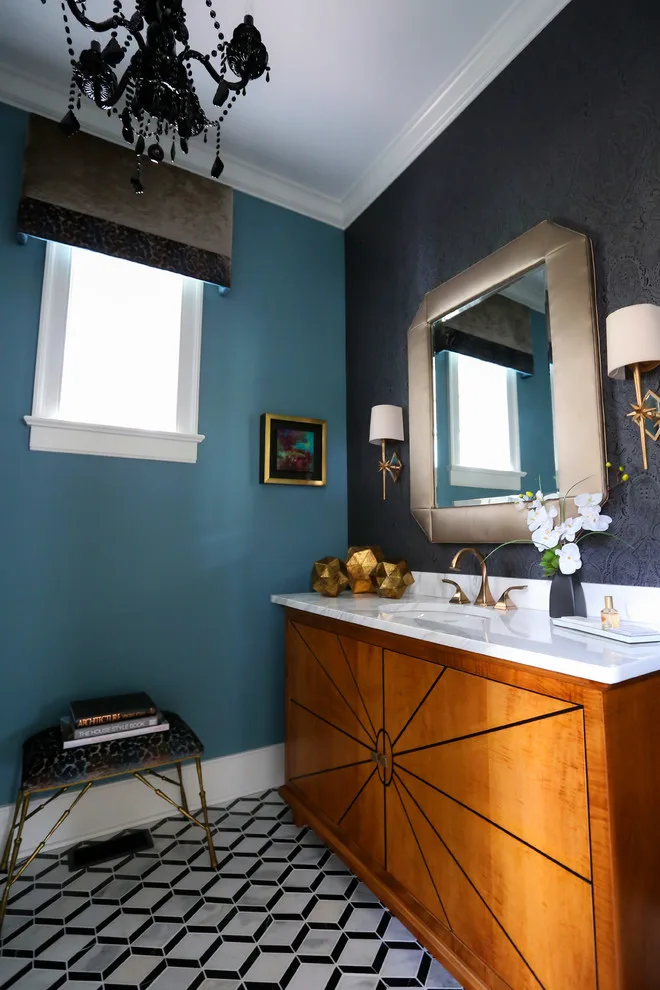 Elegant Powder Room on Penn by Compass Design, LLC - Photo 9