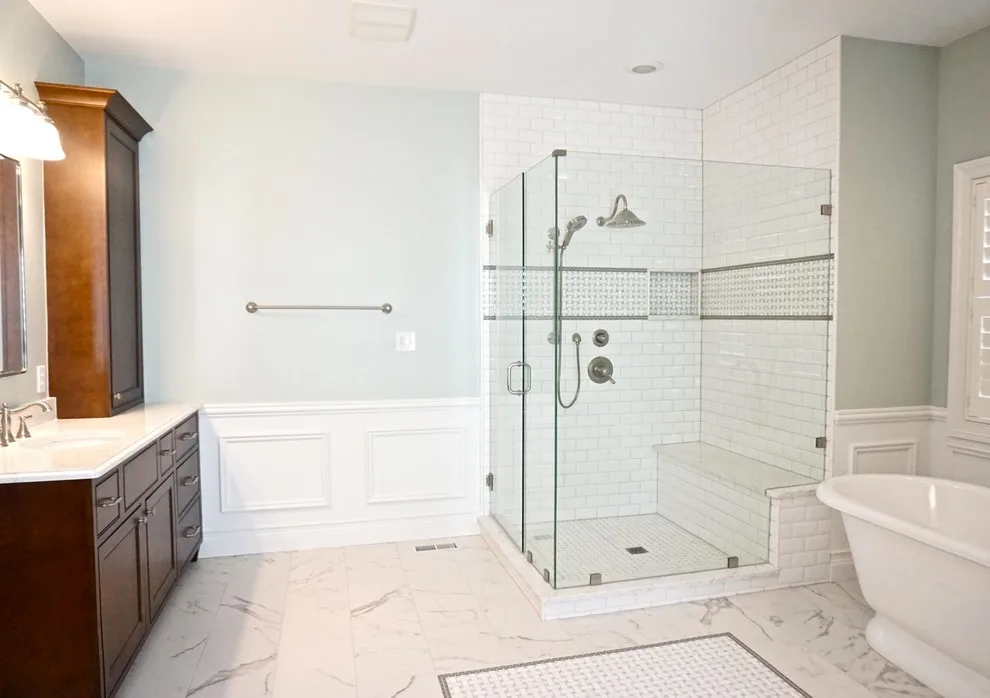 Elegant Retro Bathroom by Affordable Kitchens & Baths - Photo 9