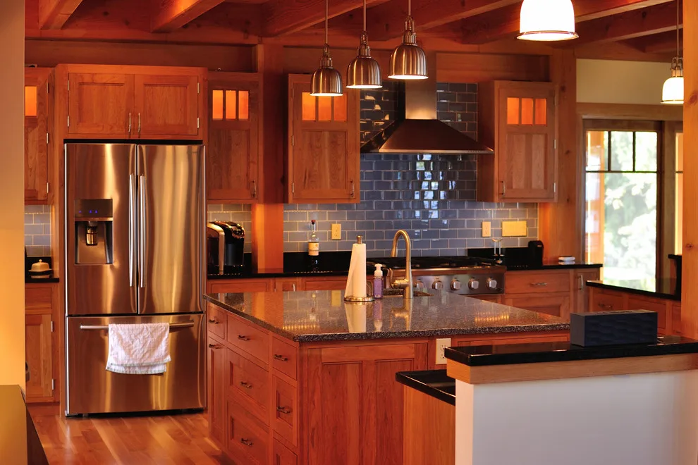 Cherry Kitchen with South Hero Post and Beam Design by Dovetail Designs By Jenny Volk - Photo 3