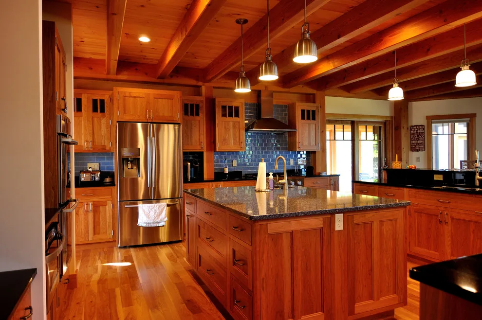 Cherry Kitchen with South Hero Post and Beam Design by Dovetail Designs By Jenny Volk - Photo 6