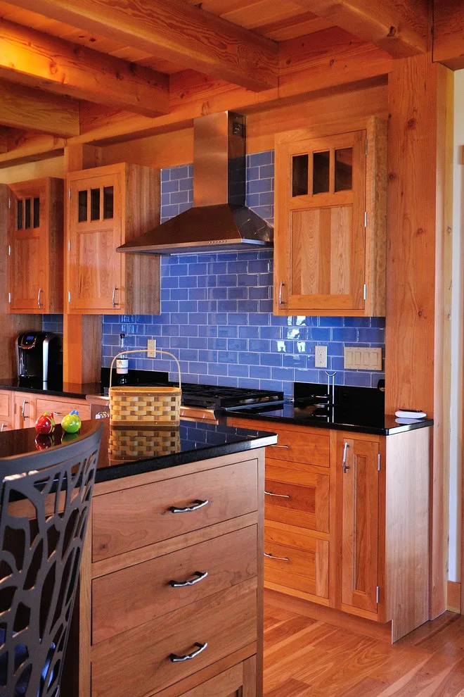 Cherry Kitchen with South Hero Post and Beam Design by Dovetail Designs By Jenny Volk - Photo 4