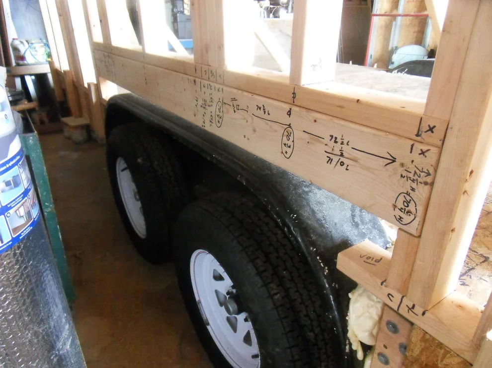 First Tiny House Construction - Wall Framework and Sheathing by Tiny Quality Homes - Photo 18