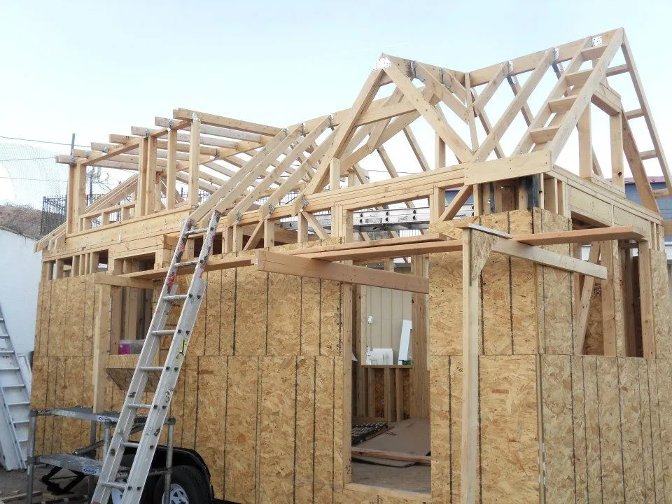 First Tiny House Construction - Wall Framework and Sheathing by Tiny Quality Homes - Photo 3