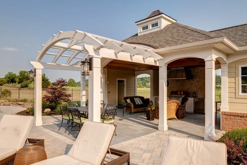 Outdoor Kitchen and Pool House by Farinelli Construction, Inc. - Photo 3