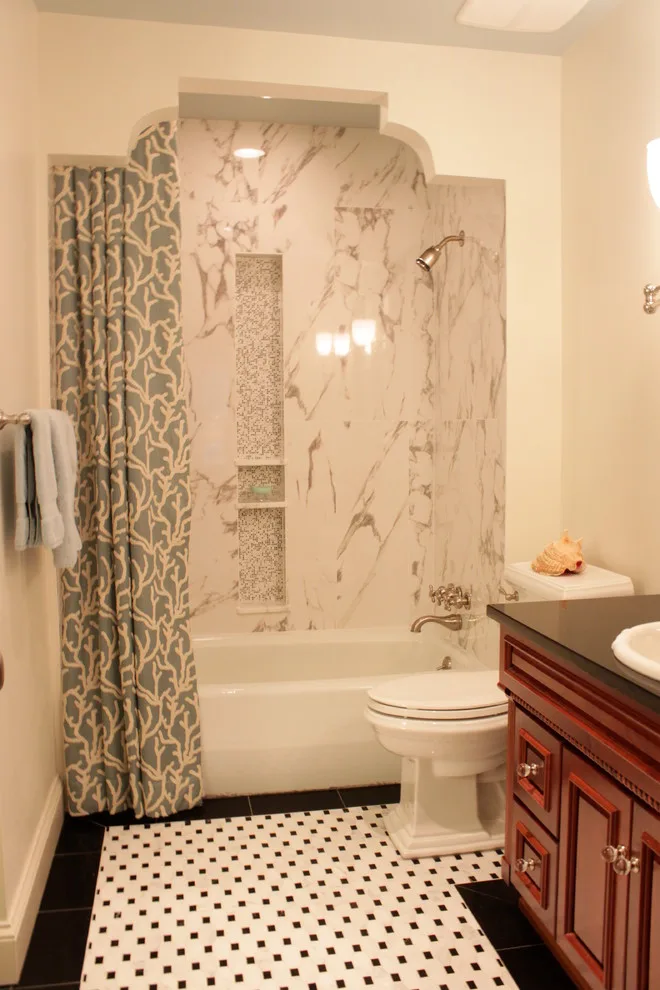 Sandy Springs Classic Hall Bathroom by SawHorse Design + Build - Photo 2