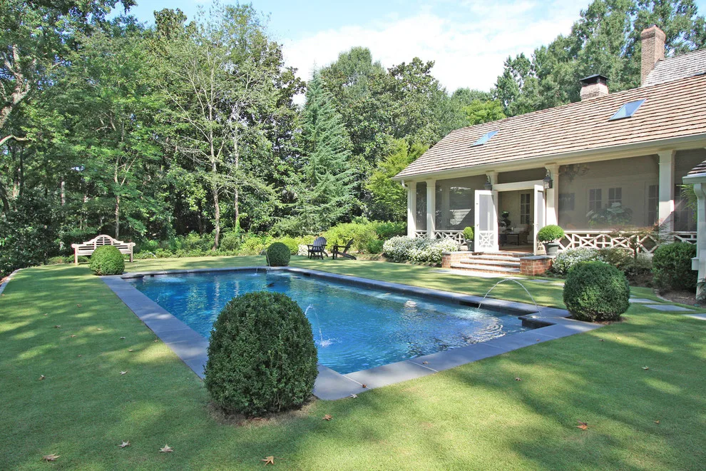 Covered Patio and Swimming Pool by Georgia Contractor Group Home Builders - Photo 5