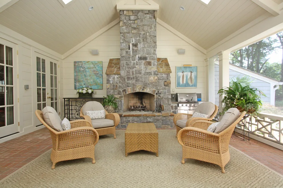 Covered Patio and Swimming Pool by Georgia Contractor Group Home Builders - Photo 14