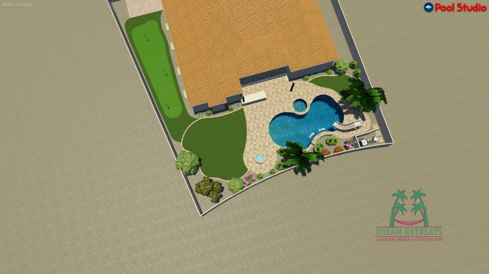 Arizona Backyard Renovation - Gilbert - Pace Project by Dream Retreats Landscape - Photo 4