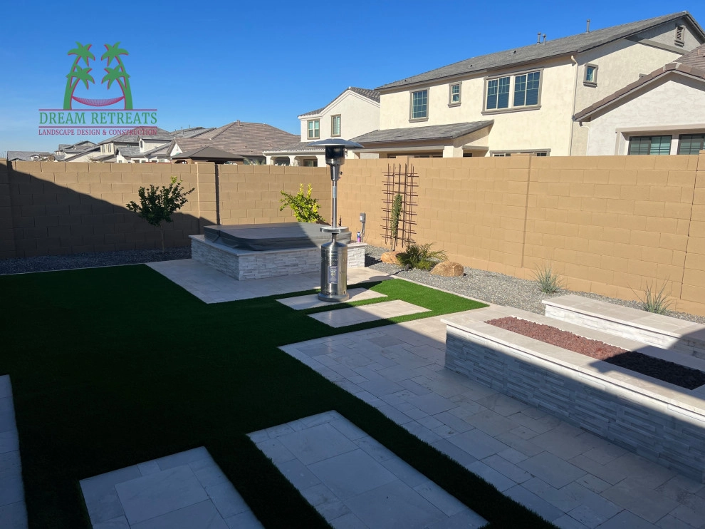 Arizona Backyard New Construction - Gilbert - Hahn Project by Dream Retreats Landscape - Photo 4