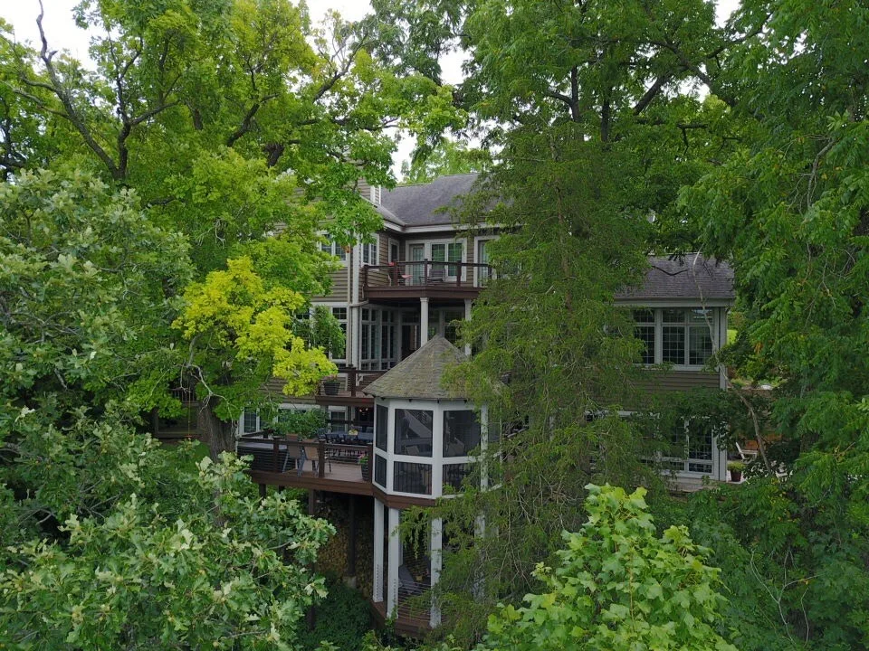 Tiered Trex Deck with Cable Railing by Galena Hillside Homes - Photo 21