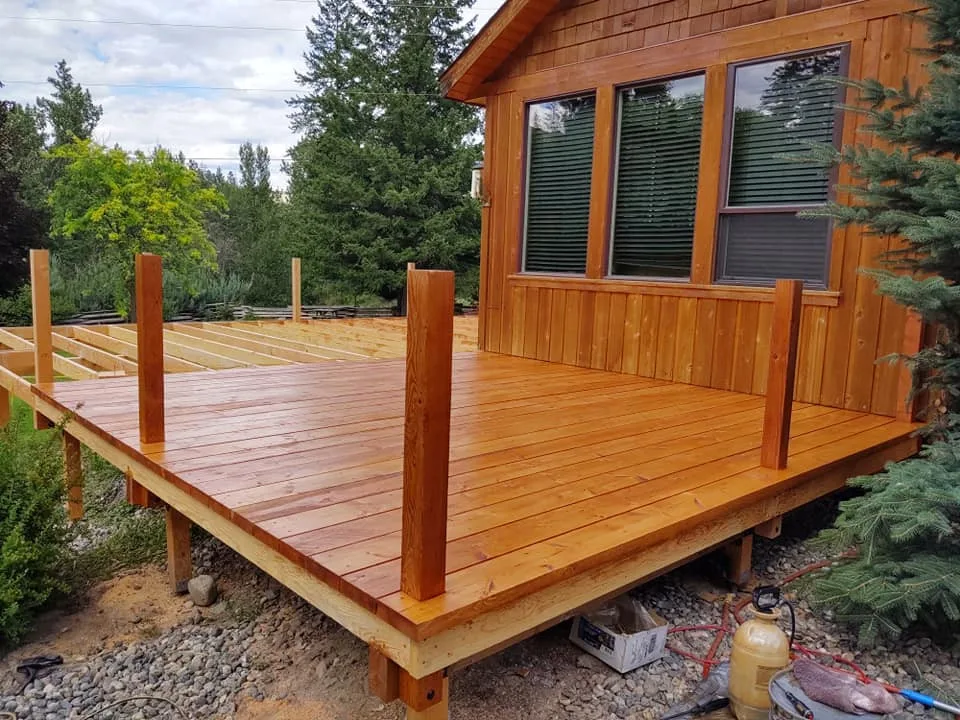 Expansive Deck Enhances a Mountain Getaway by Shawn's Tile & Construction - Photo 10