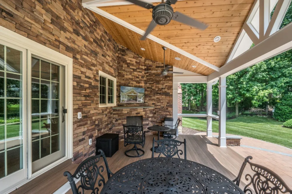 Springfield Classic Patio with Outdoor Entertainment Space by Foster Remodeling Solutions, Inc. - Photo 6