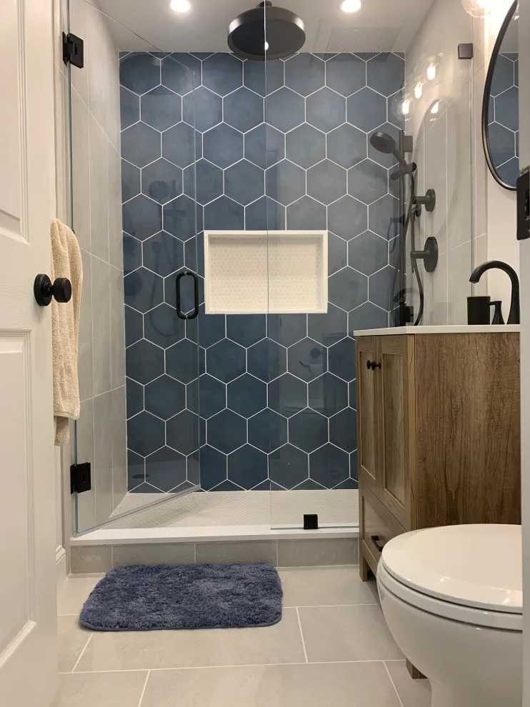 Basement Bathroom Renovation Statement by K & M Flooring-Renovations Inc. - Photo 3
