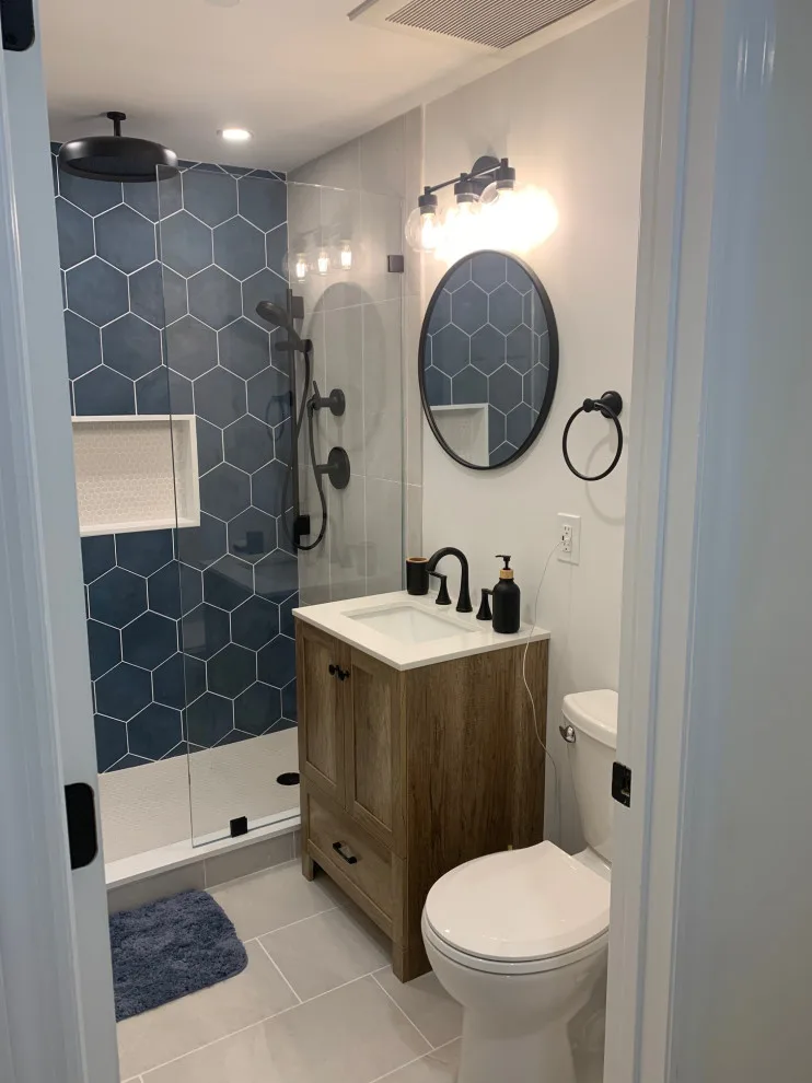 Basement Bathroom Renovation Statement by K & M Flooring-Renovations Inc. - Photo 2