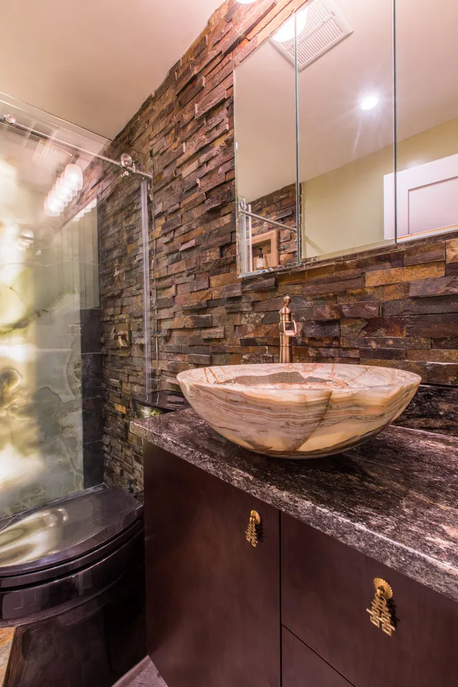 Gorgeous Bathroom: Illuminated Onyx Wall by Eastside Design & Build Inc. - Photo 3