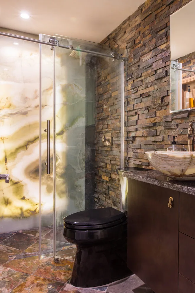 Gorgeous Bathroom: Illuminated Onyx Wall by Eastside Design & Build Inc. - Photo 4