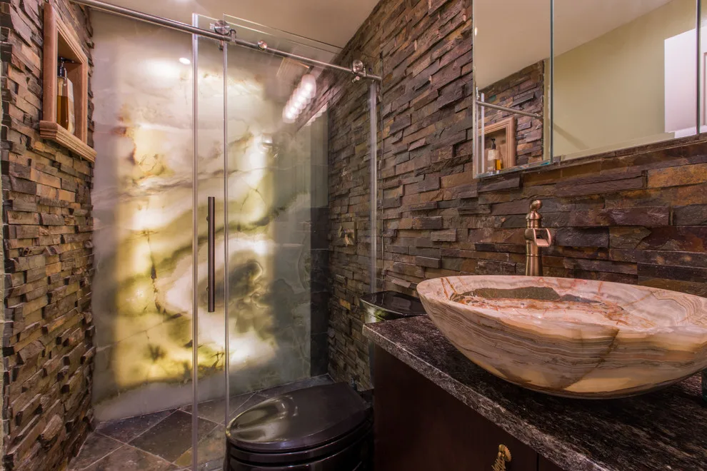 Gorgeous Bathroom: Illuminated Onyx Wall by Eastside Design & Build Inc. - Photo 2