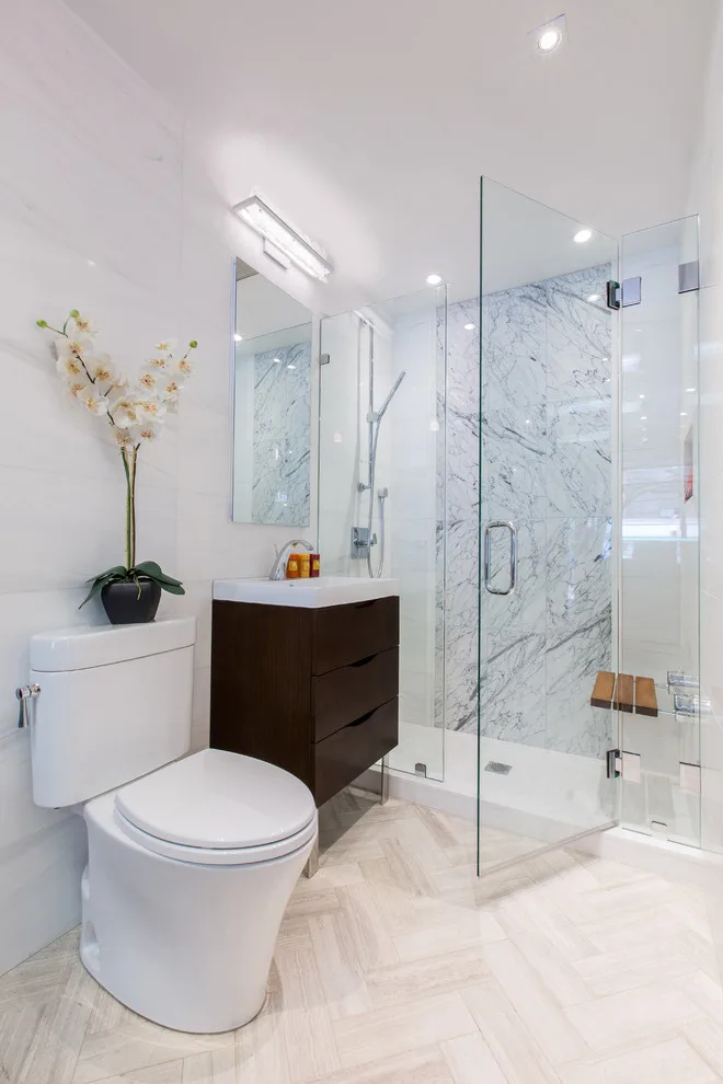 Gorgeous Marble Bathroom by Eastside Design & Build Inc. - Photo 2