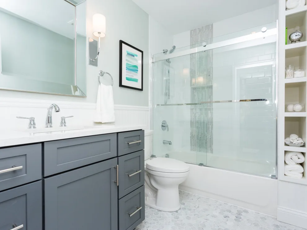 Urban and Rural Hall Restroom by More For Less Remodeling - Photo 2