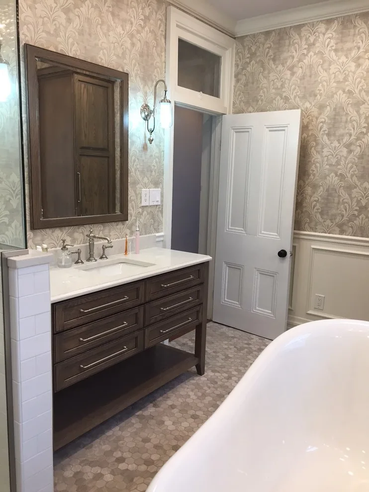 Vibrant Classic Bathroom - Mexican War Streets by North Shore Kitchen Design Center - Photo 7